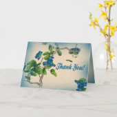 Dank U Antieke Chinese Bloem Kaart (Gele Bloem)