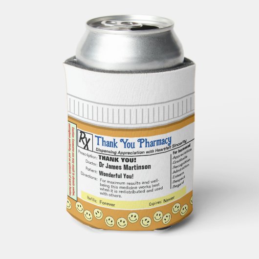 Dank u apotheek blikjeskoeler (Blikje Achterkant)