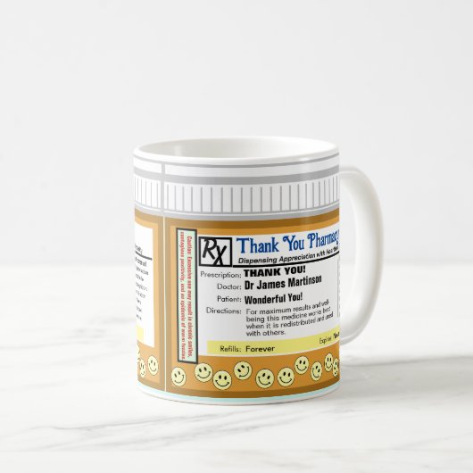 Dank u apotheek koffiemok (Voorkant rechts)