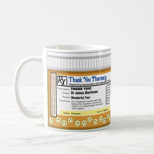 Dank u apotheek koffiemok (Links)