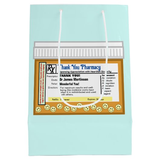 Dank u apotheek medium cadeauzakje (Achterkant)