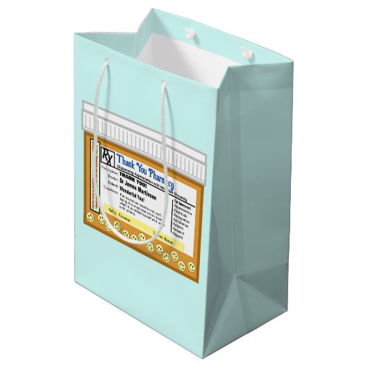 Dank u apotheek medium cadeauzakje (Achterkant Gekanteld)