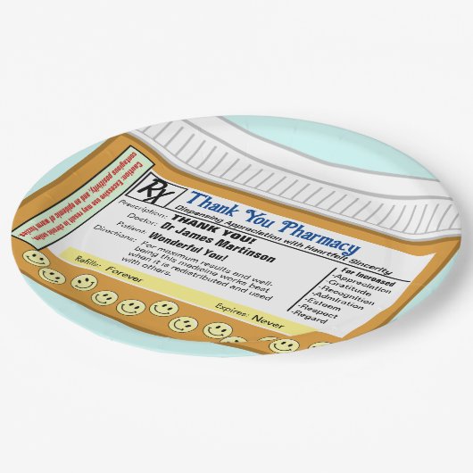 Dank u apotheek papieren bordje (Gekanteld)