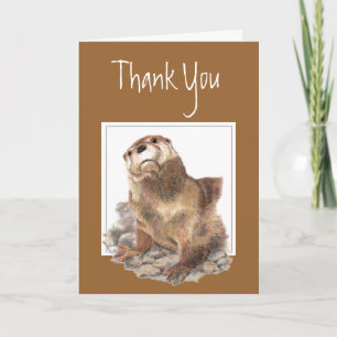 Dank u, Appreciatie, de Leuke Otter van de Rivier, Bedankkaart