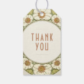 Dank u  Art Nouveau Mucha Cadeaulabel (Achterkant)