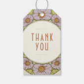 Dank u  Art Nouveau Mucha Gift Labels Cadeaulabel (Voorkant)