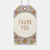 Dank u  Art Nouveau Mucha Gift Labels Cadeaulabel (Achterkant)