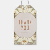 Dank u  Art Nouveau Mucha Gift Labels Cadeaulabel (Voorkant)