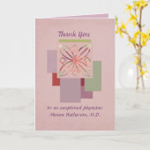 Dank u arts, arts, medische professional kaart (Gele Bloem)