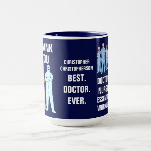 Dank u Artsen Verpleegkundigen Essential Workers Mok (Midden)