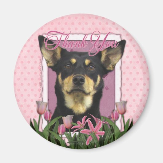 Dank u - Australische Kelpie - Jude Magneet (Voorkant)