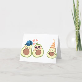 Dank u Avocado Baby shower, Party Avocado Bedankkaart