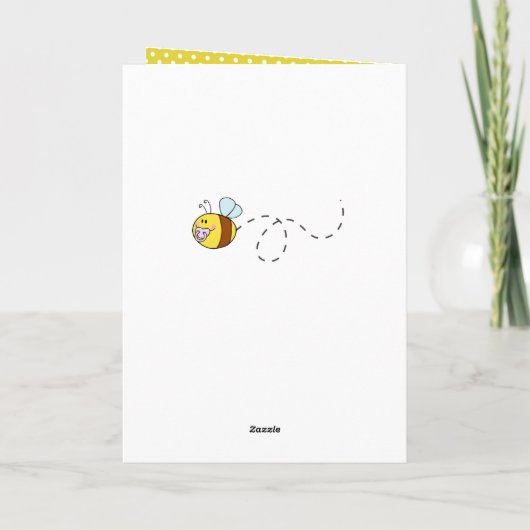 Dank u, BA-BEE Baby shower Gele klauw Kaart (Achterkant)