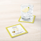 Dank u BA-BEE Baby shower Yellow Polkadot Kartonnen Onderzetters (Insitu)