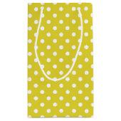 Dank u BA-BEE Baby shower Yellow Polkadot Klein Cadeauzakje (Achterkant)
