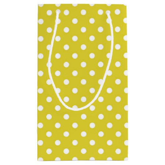 Dank u BA-BEE Baby shower Yellow Polkadot Klein Cadeauzakje (Achterkant)
