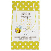 Dank u BA-BEE Baby shower Yellow Polkadot Klein Cadeauzakje (Voorkant)