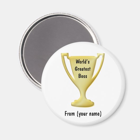 Dank u baas geschenk manget magneet (Voorkant / Achterkant)