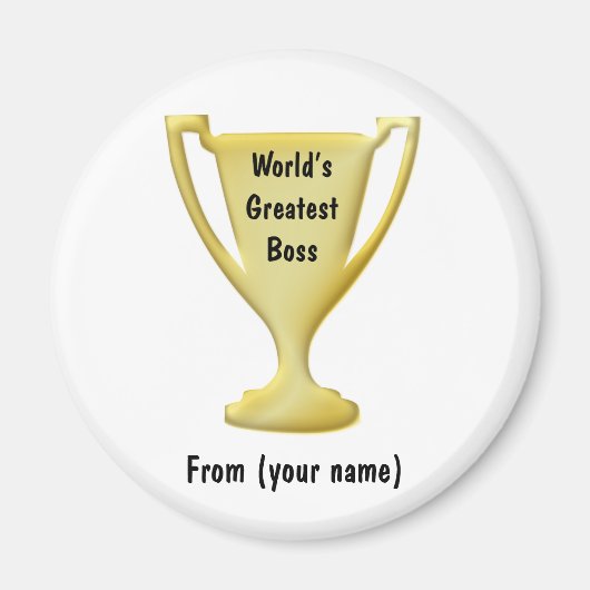 Dank u baas geschenk manget magneet (Voorkant)