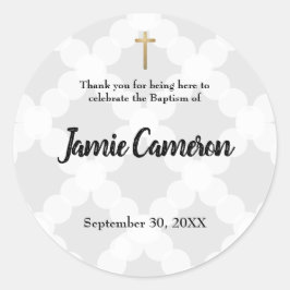 Dank u Baby Boy doop doopsel Ronde Sticker