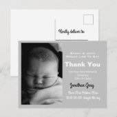 Dank u Baby Foto Geboorteaankondiging Briefkaart (Voorkant / Achterkant)