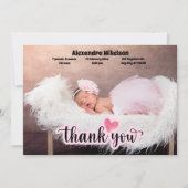 Dank u Baby Geboorte Aankondiging (Voorkant)