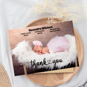 Dank u Baby Geboorte Aankondiging