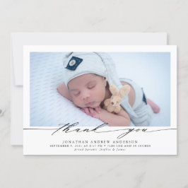 Dank u Baby Geboorte Foto Collage Aankondiging