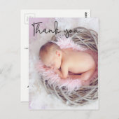Dank u Baby geboorte Verticaal Briefkaart (Voorkant / Achterkant)