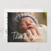 Dank u Baby geboorteaankondiging foto Briefkaart (Voorkant / Achterkant)