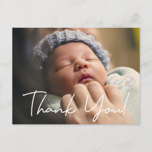 Dank u Baby geboorteaankondiging foto Briefkaart