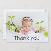 Dank u Baby Gift Modern Newborn Baby shower Bedankkaart (Voorkant)