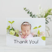 Dank u Baby Gift Modern Newborn Baby shower Bedankkaart (Staand voorkant)