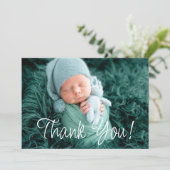Dank u Baby Gift Modern Newborn Baby shower Bedankkaart (Staand voorkant)