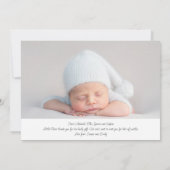 Dank u Baby Gift Modern Newborn Baby shower Bedankkaart (Achterkant)