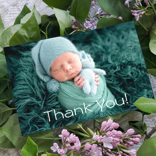 Dank u Baby Gift Modern Newborn Baby shower Bedankkaart
