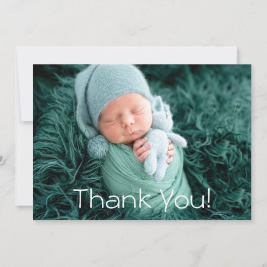 Dank u Baby Gift Modern Newborn Baby shower Bedankkaart (Voorkant)
