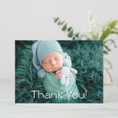 Dank u Baby Gift Modern Newborn Baby shower Bedankkaart (Staand voorkant)
