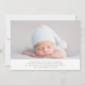 Dank u Baby Gift Modern Newborn Baby shower Bedankkaart (Achterkant)