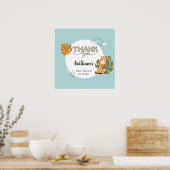 Dank u Baby Giraffe, Baby shower Poster (Keuken)