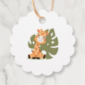 Dank u Baby Giraffe, Uitnodiging Baby shower Bedankjes Labels (Achterkant)