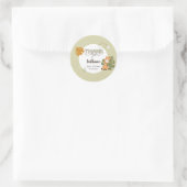 Dank u Baby Giraffe, Uitnodiging Baby shower Ronde Sticker (Tas)