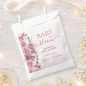 Dank u Baby in Bloom Girl Roze Bloemendouche Bedankzakje (Geknipt)