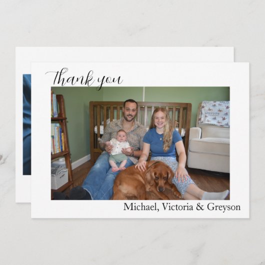 Dank u, Baby Kaart (Voorkant / Achterkant)