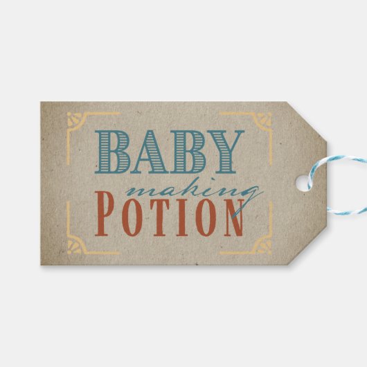 Dank u Baby Making Potion Baby shower Cadeaulabel (Voorkant (Horizontaal))