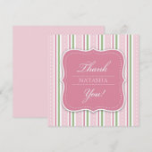 Dank u Baby Meisje Douche Platte Kaart (Voorkant / Achterkant)