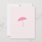 Dank u Baby Meisje Douche Platte Kaart (Achterkant)