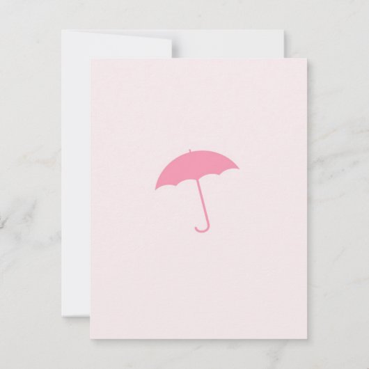 Dank u Baby Meisje Douche Platte Kaart (Achterkant)