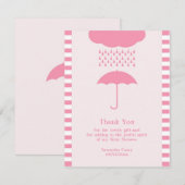 Dank u Baby Meisje Douche Platte Kaart (Voorkant / Achterkant)