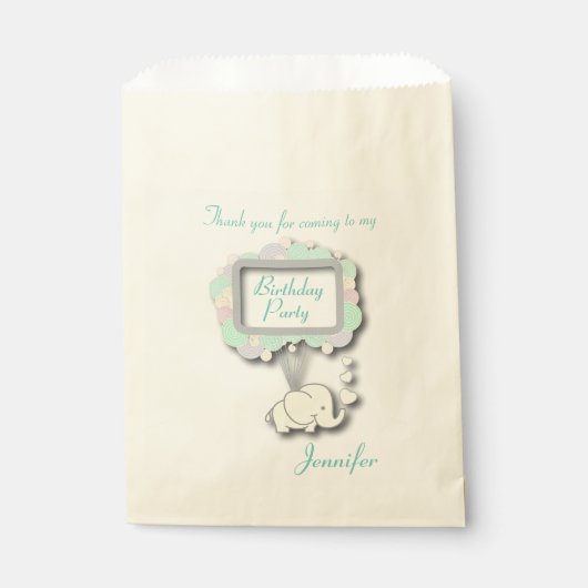 Dank u Baby Olifant Bedankzakje (Voorkant)